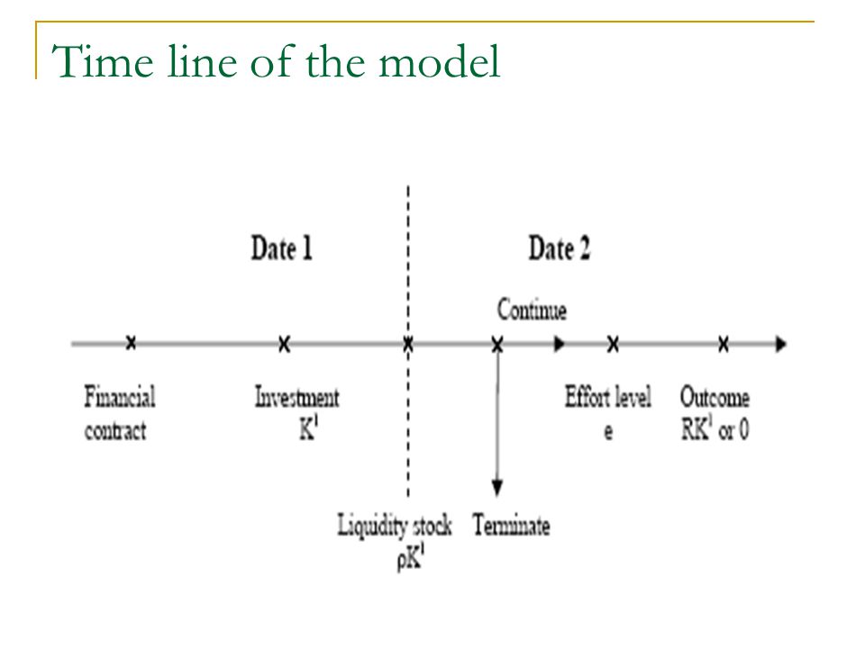 Time line of the model