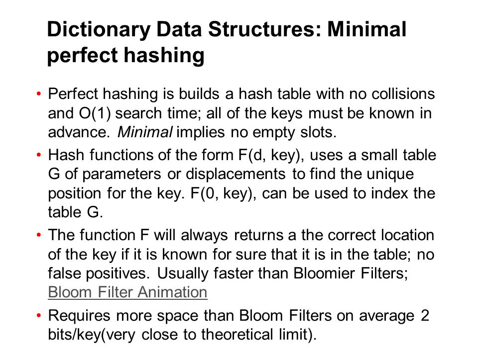 Practical Perfect Hashing for very large Key-Value Databases Amjad Daoud,  . - ppt download
