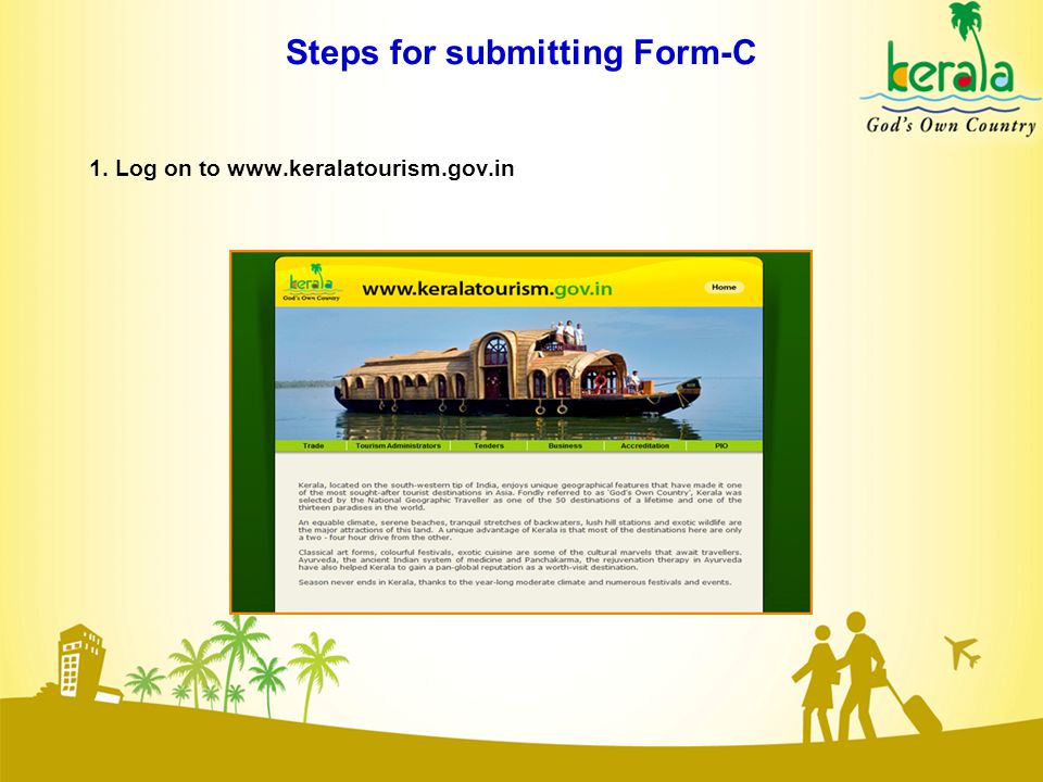 1. Log on to   Steps for submitting Form-C