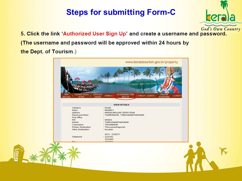 Steps for submitting Form-C 5.