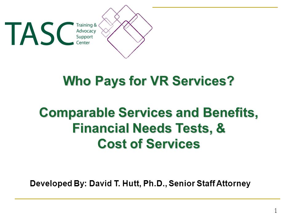Who Pays for VR Services.