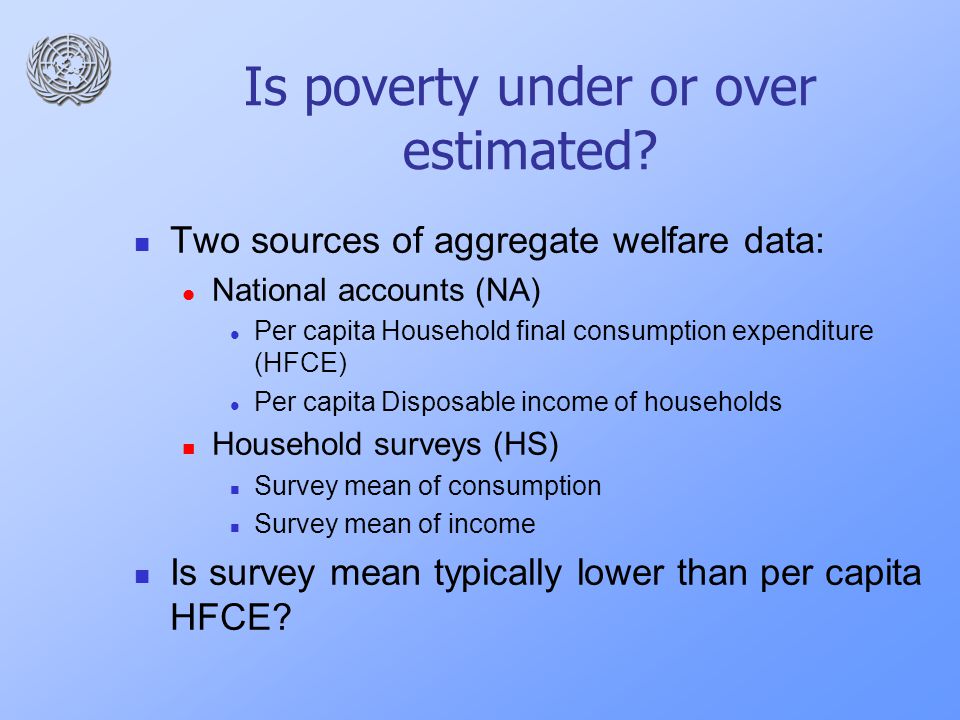 Is poverty under or over estimated.