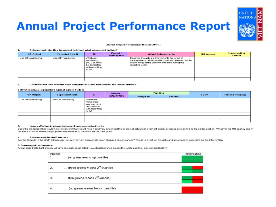 Annual Project Performance Report