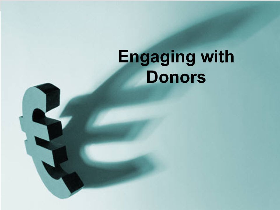 Engaging with Donors