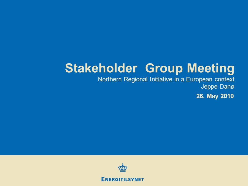 Stakeholder Group Meeting 26.