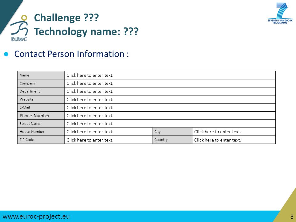 3 Challenge . Technology name: .
