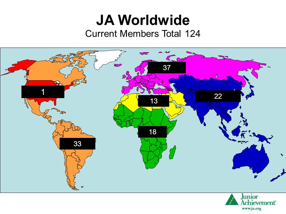 JA Worldwide Current Members Total 124