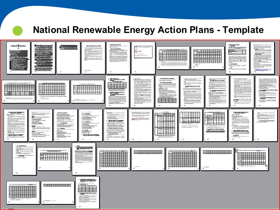 | 4 National Renewable Energy Action Plans - Template