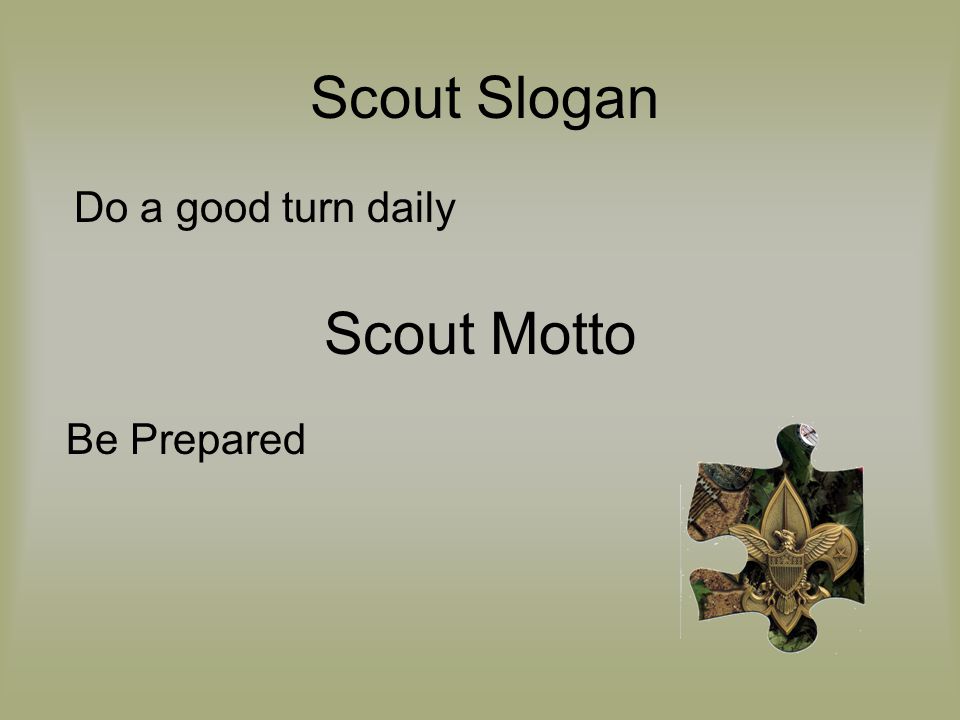 Be Prepared Scout Motto Scout Slogan Do a good turn daily