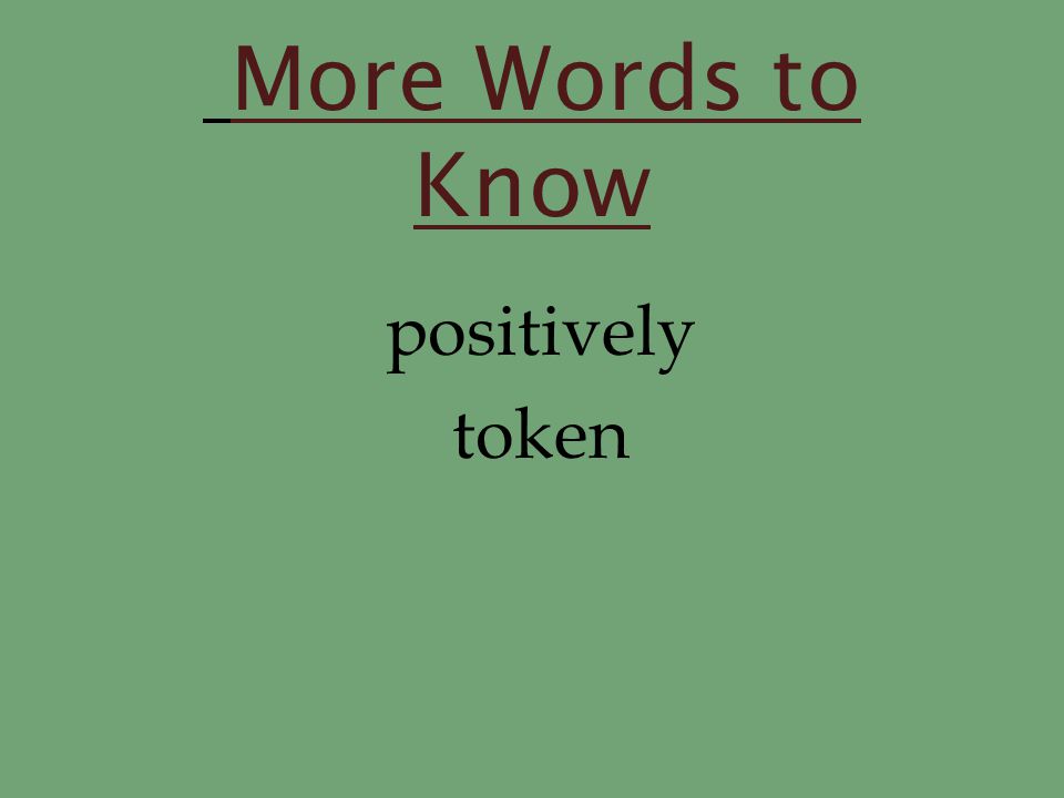 Words to Know nickels quarters rich