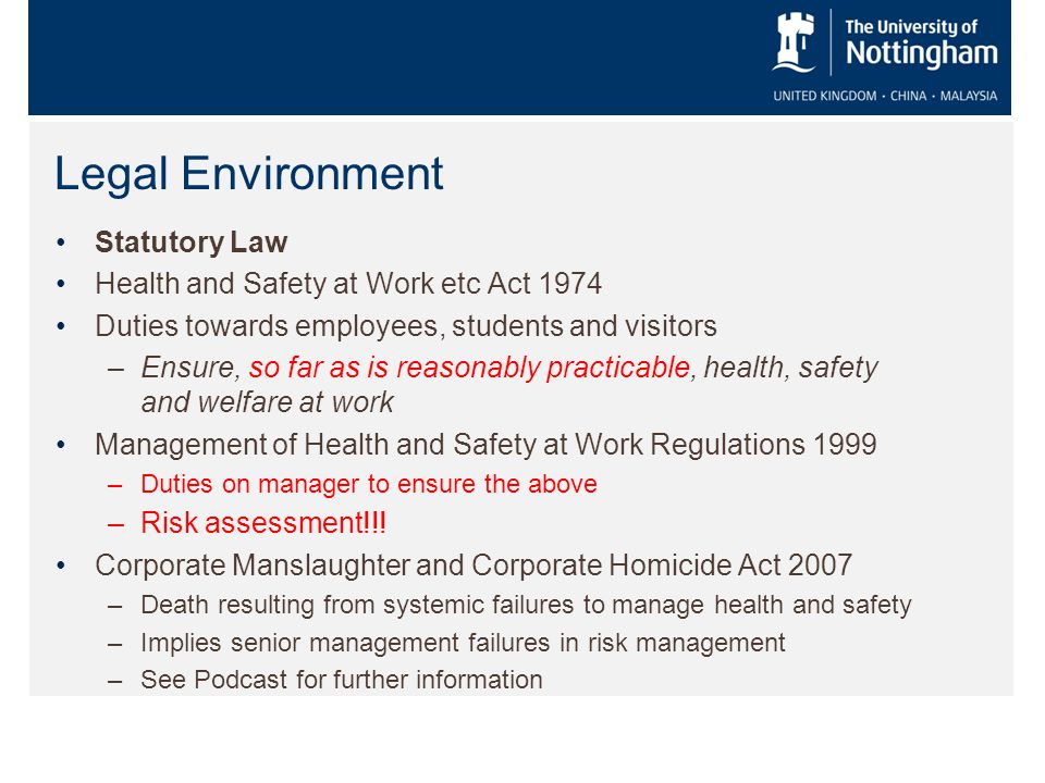 Leading Health And Safety At Work Health And Safety Management  Responsibilities Of Principal Investigators And Managers. - Ppt Download