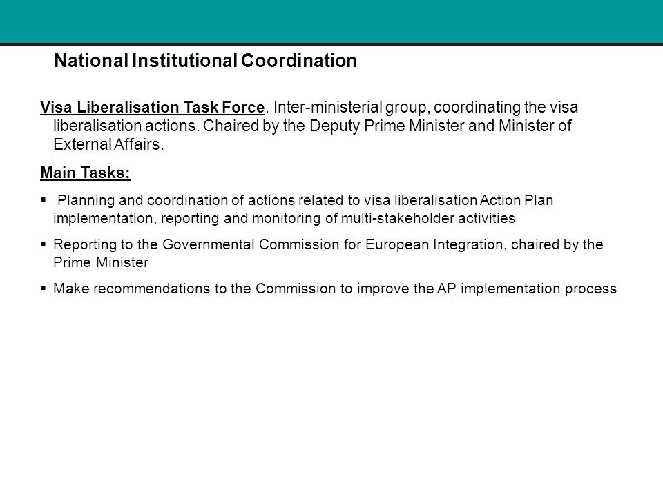 National Institutional Coordination Visa Liberalisation Task Force.