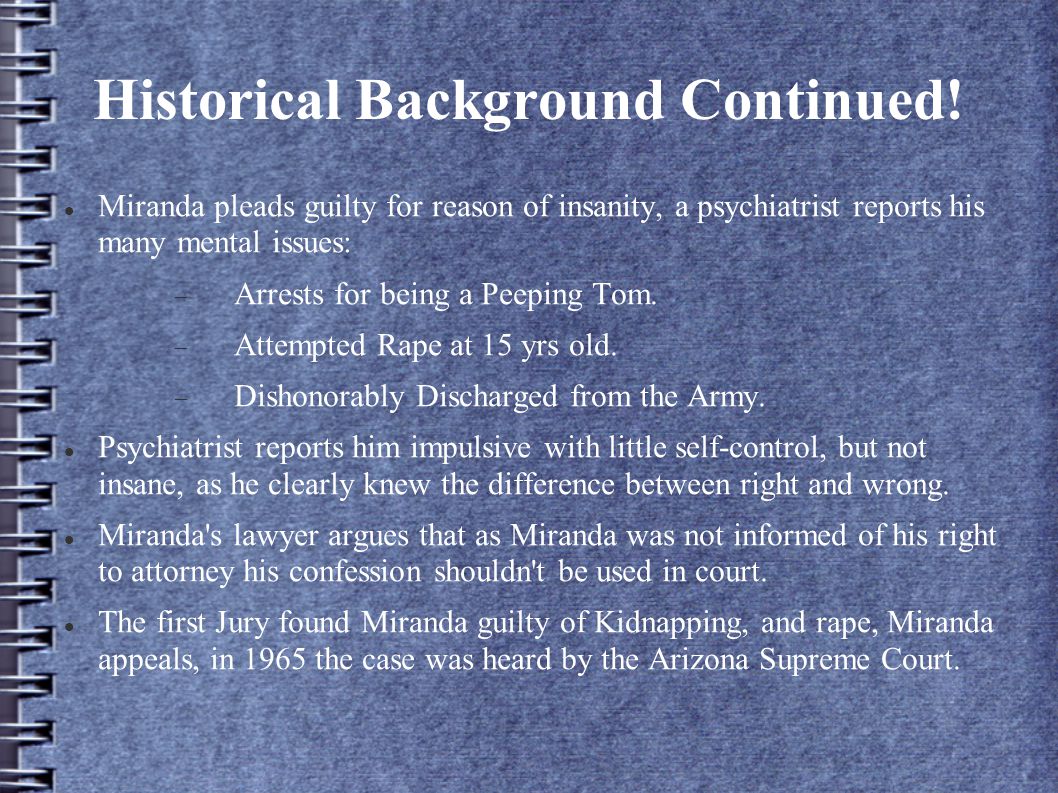 Historical Background Continued.