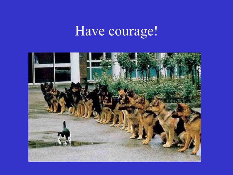 Have courage!