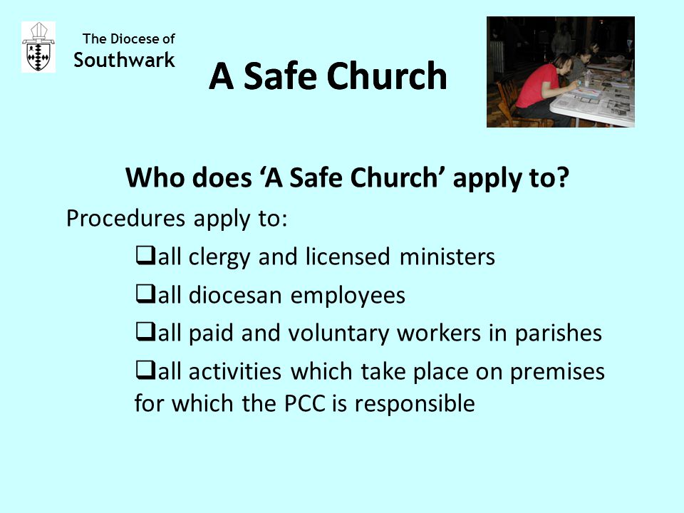 Who does ‘A Safe Church’ apply to.