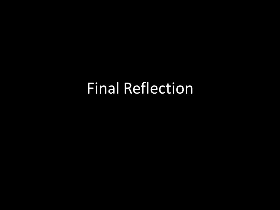 Final Reflection
