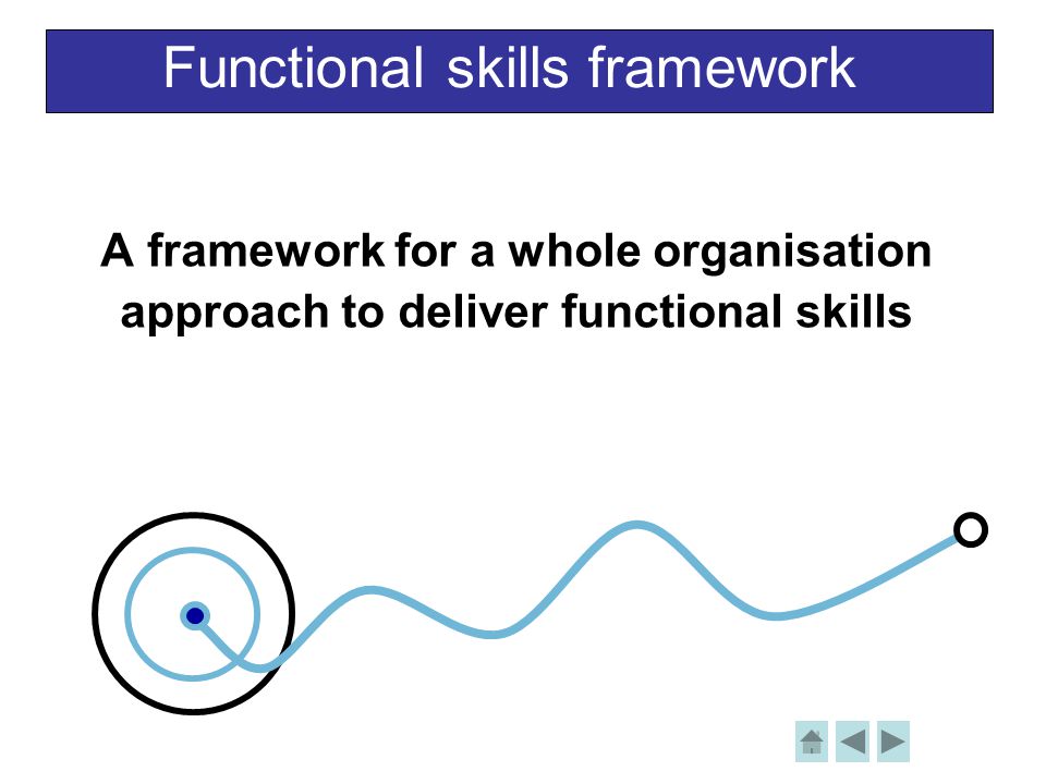 Functional skills framework A framework for a whole organisation approach to deliver functional skills