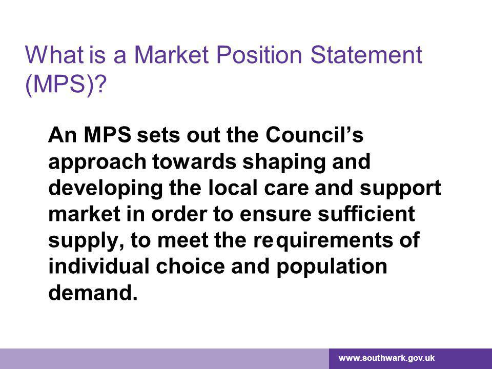 What is a Market Position Statement (MPS).