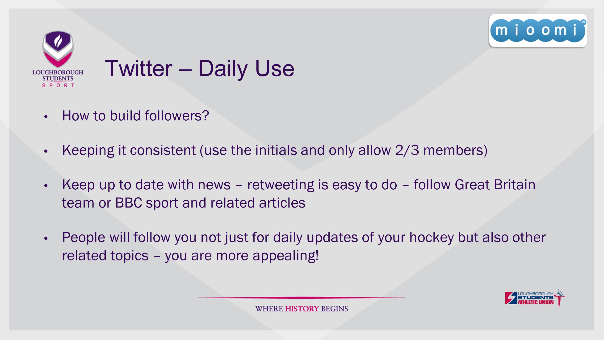 Twitter – Daily Use How to build followers.