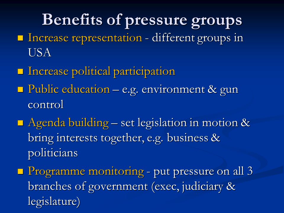 pressure group activity