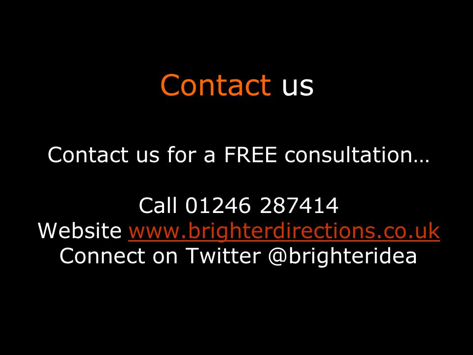 Contact us Contact us for a FREE consultation… Call Website   Connect on