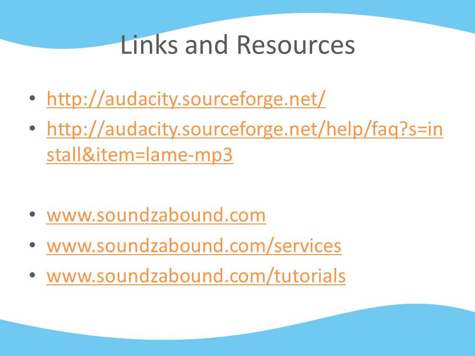 Links and Resources     s=in stall&item=lame-mp3   s=in stall&item=lame-mp