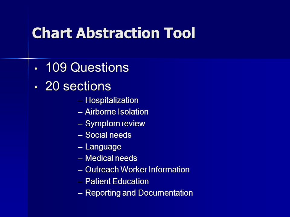 Chart Abstraction Tool
