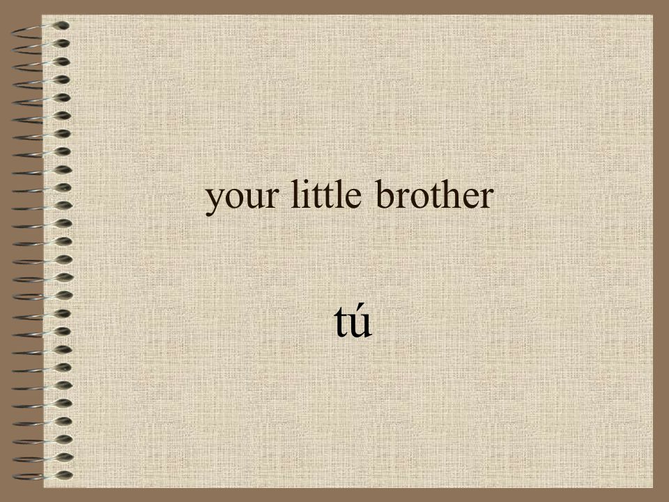 your little brother tú