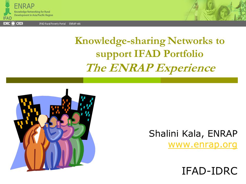Knowledge-sharing Networks to support IFAD Portfolio The ENRAP Experience Shalini Kala, ENRAP     IFAD-IDRC