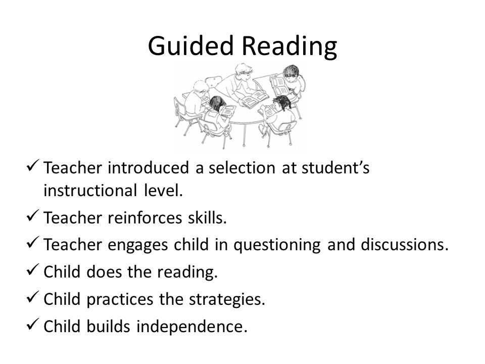 Guided Reading Teacher introduced a selection at student’s instructional level.