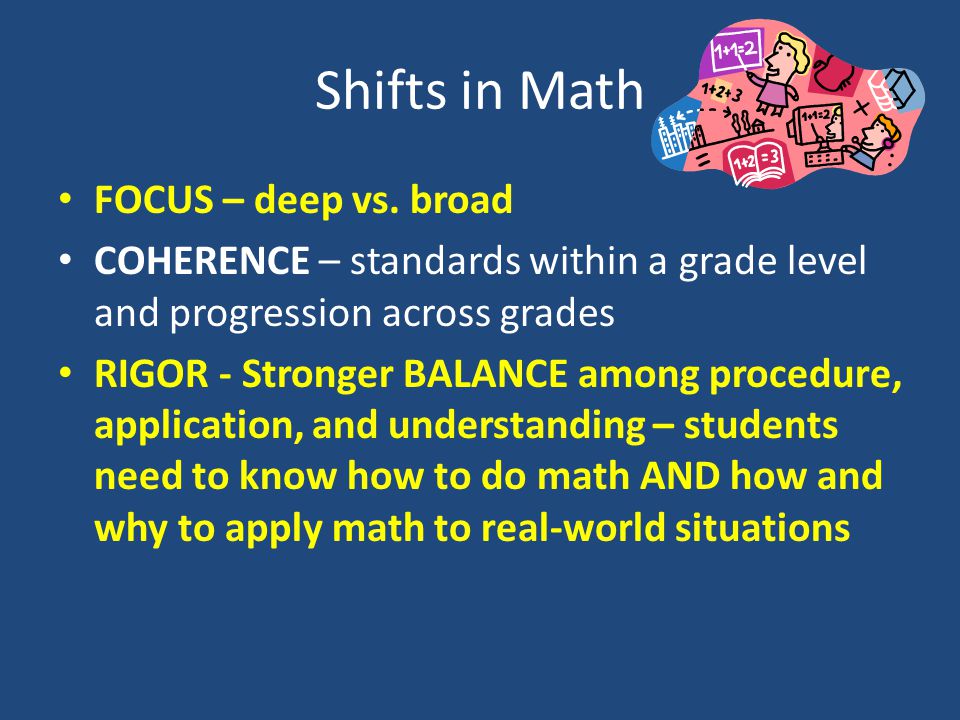 Shifts in Math FOCUS – deep vs.
