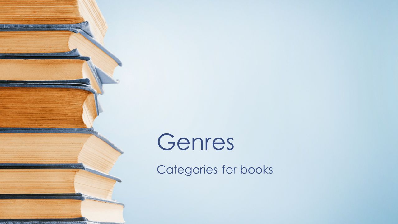 Genres Categories for books