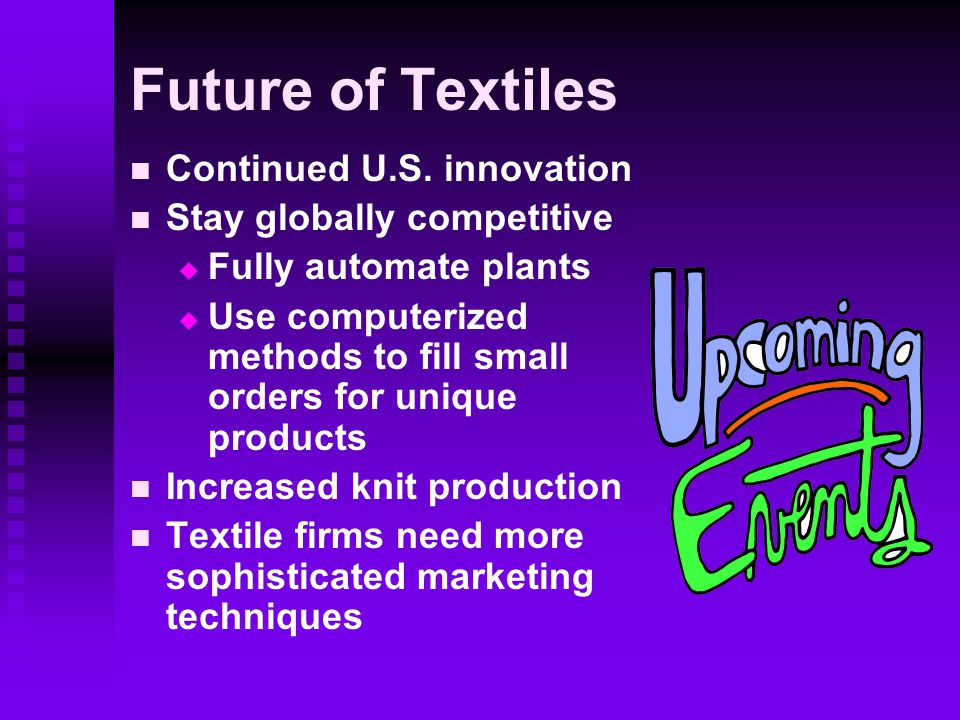 Future of Textiles Continued U.S.