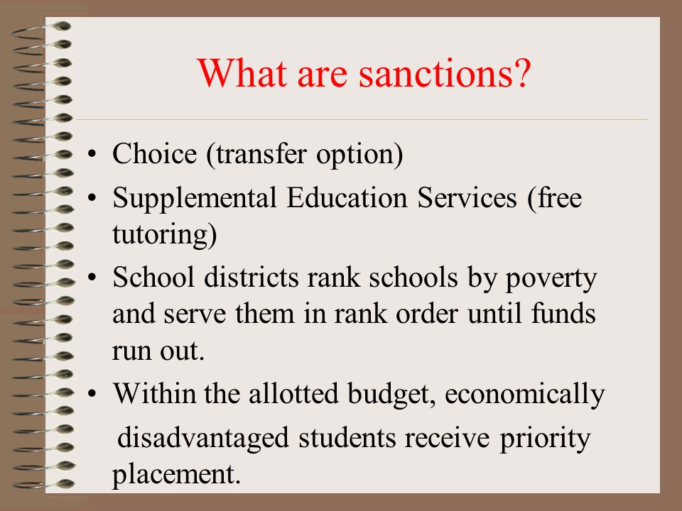 What are sanctions.