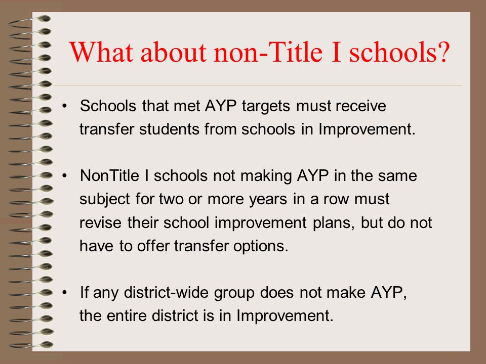 What about non-Title I schools.