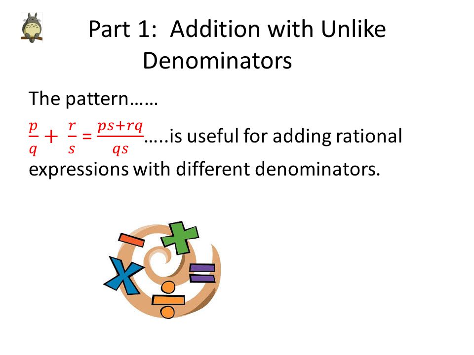 How to Add and Subtract Unlike Denominators