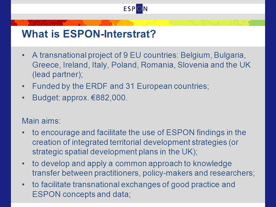 What is ESPON-Interstrat.