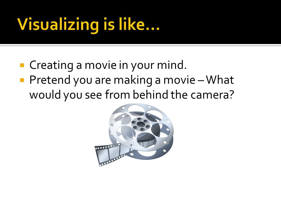 Creating a movie in your mind.