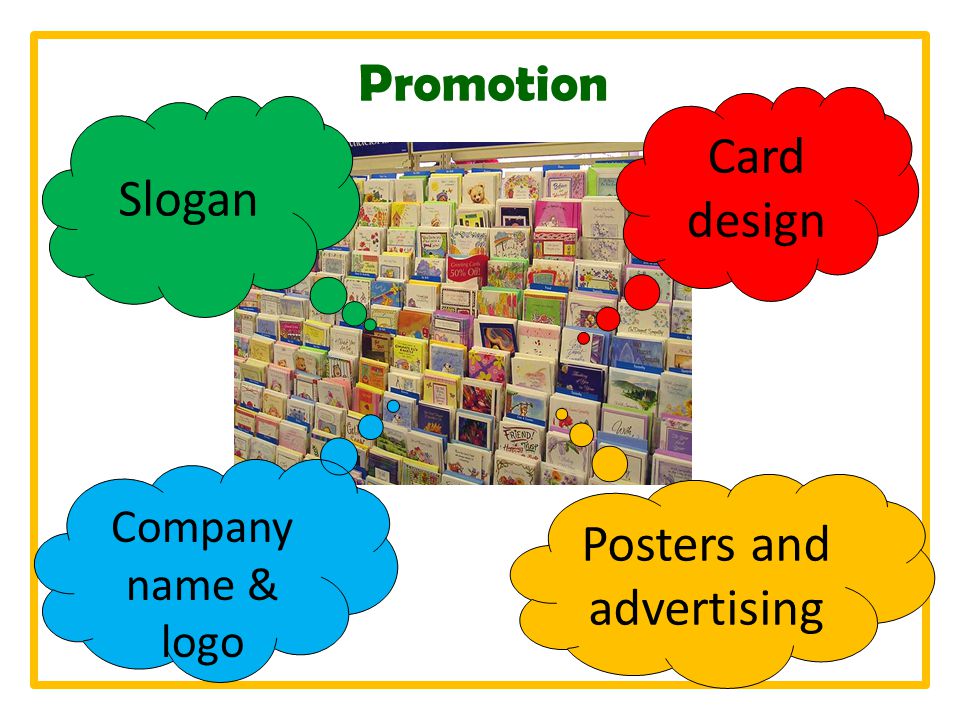 Promotion Slogan Company name & logo Posters and advertising Card design