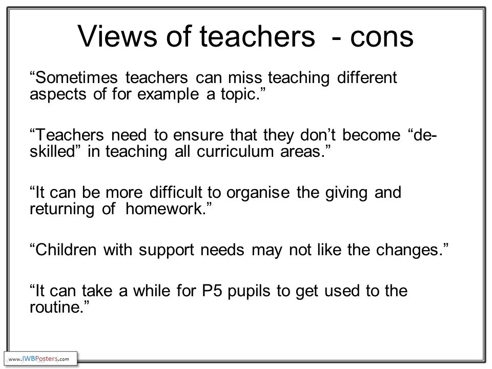 example of views of teaching