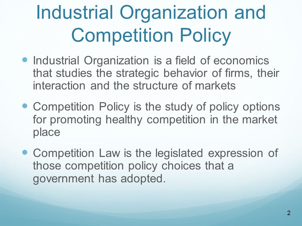 Markets and Competition Policy