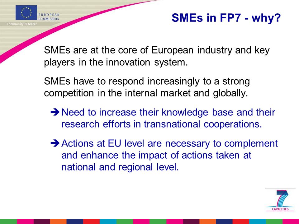 SMEs in FP7 - why.