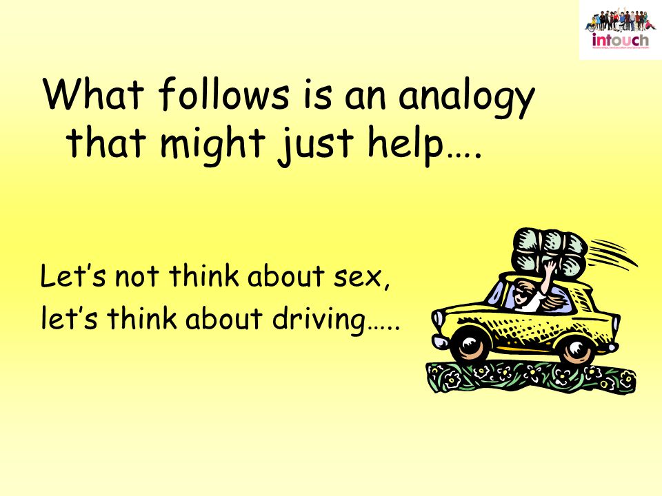 What follows is an analogy that might just help….