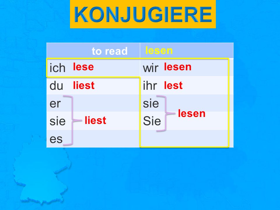 How do you conjugate lesen in German?