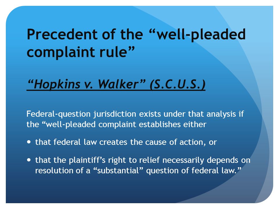 If a matter is a federal question” Cément BESOMBES Emelie LUNDBERG Alma  BLAKE EMWALL. - ppt download