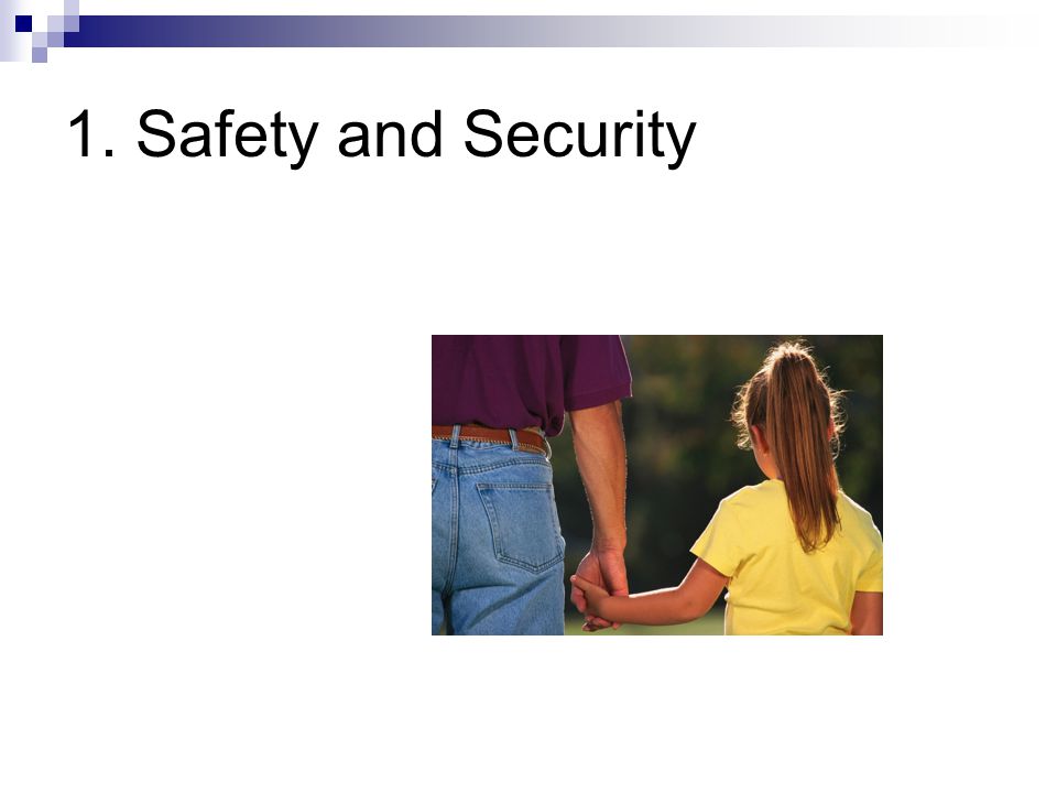 1. Safety and Security