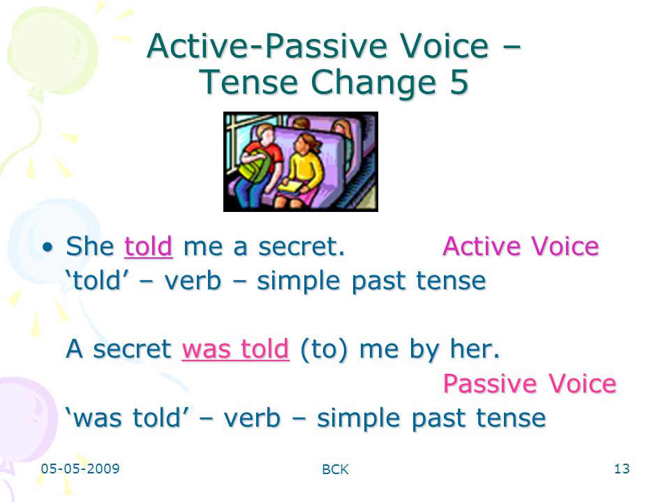 Active-Passive -- Tense Change 3 He has drawn a picture.
