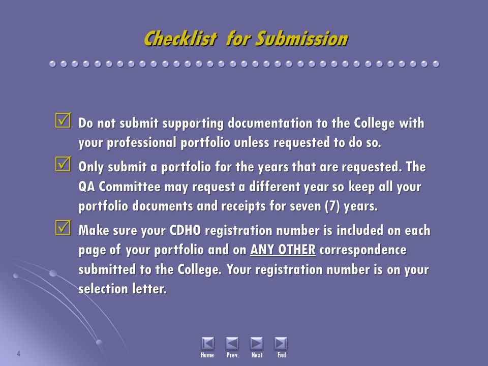 cdho portfolio sample Quality assurance program professional portfolio – f. A. Q. Ppt.