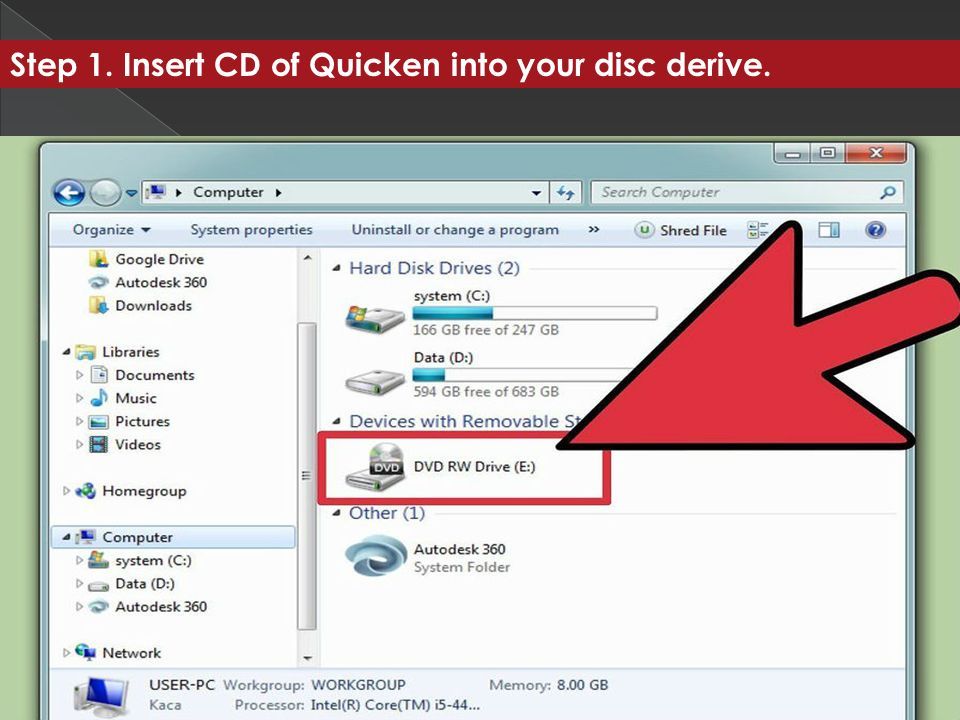 quicken 2015 install disk