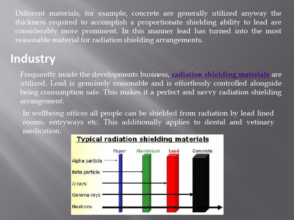 All Content © Ecomass, Ecomass. Different Radiation Shielding Materials and  The Techniques With regards to giving radiation shielding from  consistently. - ppt download